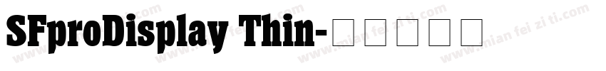 SFproDisplay Thin字体转换